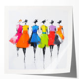 Colorful Abstract Figurative Wall Art – Chic Fashion-Inspired Painting