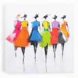 Colorful Abstract Figurative Wall Art – Chic Fashion-Inspired Painting