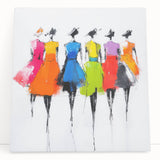 Colorful Abstract Figurative Wall Art – Chic Fashion-Inspired Painting