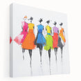 Colorful Abstract Figurative Wall Art – Chic Fashion-Inspired Painting