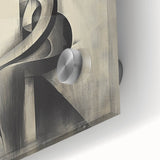 Abstract Human Form Artwork – Minimalist Monochrome Figurative Art