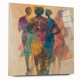 Colorful Abstract Figurative Paintings – Geometric Human Form Art