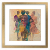 Colorful Abstract Figurative Paintings – Geometric Human Form Art