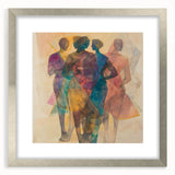 Colorful Abstract Figurative Paintings – Geometric Human Form Art