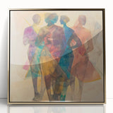 Colorful Abstract Figurative Paintings – Geometric Human Form Art