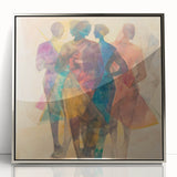 Colorful Abstract Figurative Paintings – Geometric Human Form Art