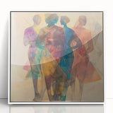 Colorful Abstract Figurative Paintings – Geometric Human Form Art