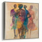 Colorful Abstract Figurative Paintings – Geometric Human Form Art