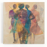 Colorful Abstract Figurative Paintings – Geometric Human Form Art