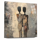 Modern Abstract Figure Paintings – Textured Human Form Wall Art