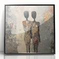 Modern Abstract Figure Paintings – Textured Human Form Wall Art