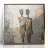 Modern Abstract Figure Paintings – Textured Human Form Wall Art