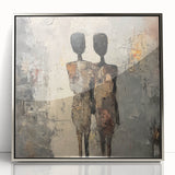 Modern Abstract Figure Paintings – Textured Human Form Wall Art