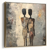 Modern Abstract Figure Paintings – Textured Human Form Wall Art