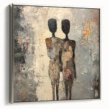 Modern Abstract Figure Paintings – Textured Human Form Wall Art