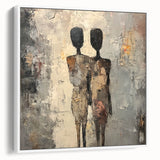 Modern Abstract Figure Paintings – Textured Human Form Wall Art