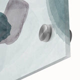 Modern Abstract Fluid Art – Minimalist Gray & Teal Wall Decor