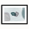 Modern Abstract Fluid Art – Minimalist Gray & Teal Wall Decor