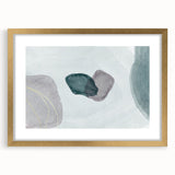 Modern Abstract Fluid Art – Minimalist Gray & Teal Wall Decor