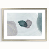 Modern Abstract Fluid Art – Minimalist Gray & Teal Wall Decor