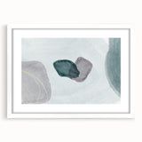 Modern Abstract Fluid Art – Minimalist Gray & Teal Wall Decor