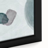Modern Abstract Fluid Art – Minimalist Gray & Teal Wall Decor