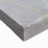 Modern Abstract Fluid Art – Minimalist Gray & Teal Wall Decor