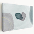 Modern Abstract Fluid Art – Minimalist Gray & Teal Wall Decor