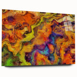 Colorful Abstract Wall Hangings – Fiery Organic Texture Flow