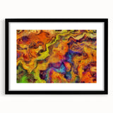 Colorful Abstract Wall Hangings – Fiery Organic Texture Flow