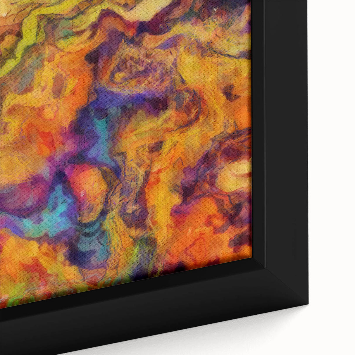 Colorful Abstract Wall Hangings – Fiery Organic Texture Flow