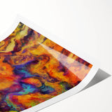 Colorful Abstract Wall Hangings – Fiery Organic Texture Flow