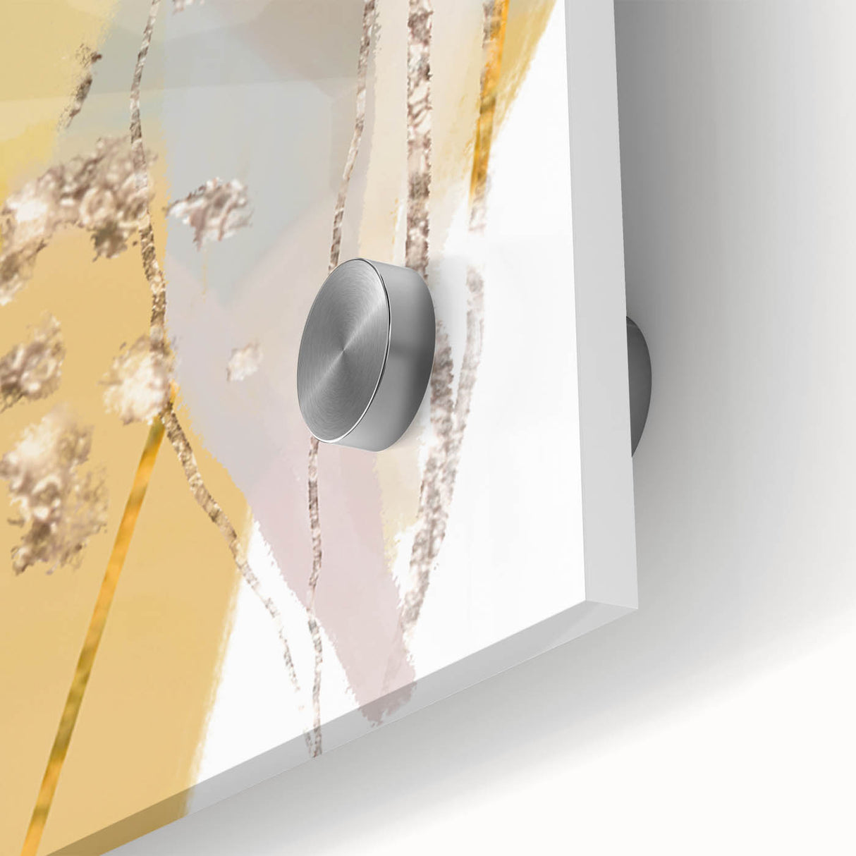 Earthen Harmony Abstracts - Elegant Gold and Yellow Abstract Art