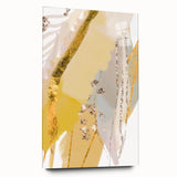Earthen Harmony Abstracts - Elegant Gold and Yellow Abstract Art