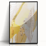 Earthen Harmony Abstracts - Elegant Gold and Yellow Abstract Art