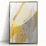 Earthen Harmony Abstracts - Elegant Gold and Yellow Abstract Art