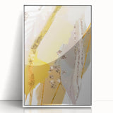 Earthen Harmony Abstracts - Elegant Gold and Yellow Abstract Art