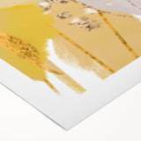 Earthen Harmony Abstracts - Elegant Gold and Yellow Abstract Art