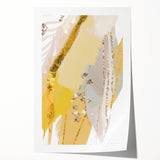 Earthen Harmony Abstracts - Elegant Gold and Yellow Abstract Art