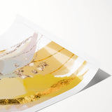 Earthen Harmony Abstracts - Elegant Gold and Yellow Abstract Art