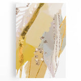 Earthen Harmony Abstracts - Elegant Gold and Yellow Abstract Art