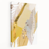 Earthen Harmony Abstracts - Elegant Gold and Yellow Abstract Art