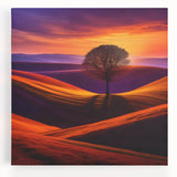 Sunset Over Rolling Hills - Fine Art Photography Canvas Prints