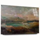 Abstract Minimalist Landscape Paintings – Earthy Textured Nature Art