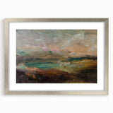 Abstract Minimalist Landscape Paintings – Earthy Textured Nature Art