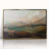 Abstract Minimalist Landscape Paintings – Earthy Textured Nature Art