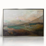 Abstract Minimalist Landscape Paintings – Earthy Textured Nature Art