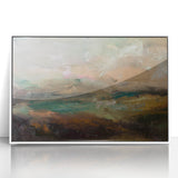 Abstract Minimalist Landscape Paintings – Earthy Textured Nature Art