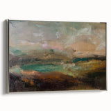 Abstract Minimalist Landscape Paintings – Earthy Textured Nature Art