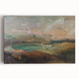 Abstract Minimalist Landscape Paintings – Earthy Textured Nature Art